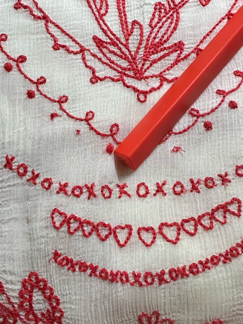 Free People Love Letters Mini Dress Ivory Red Embroidered Open Back Tassel M - Picture 16 of 16